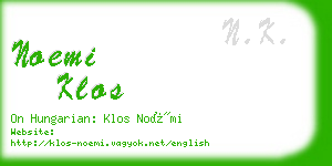 noemi klos business card